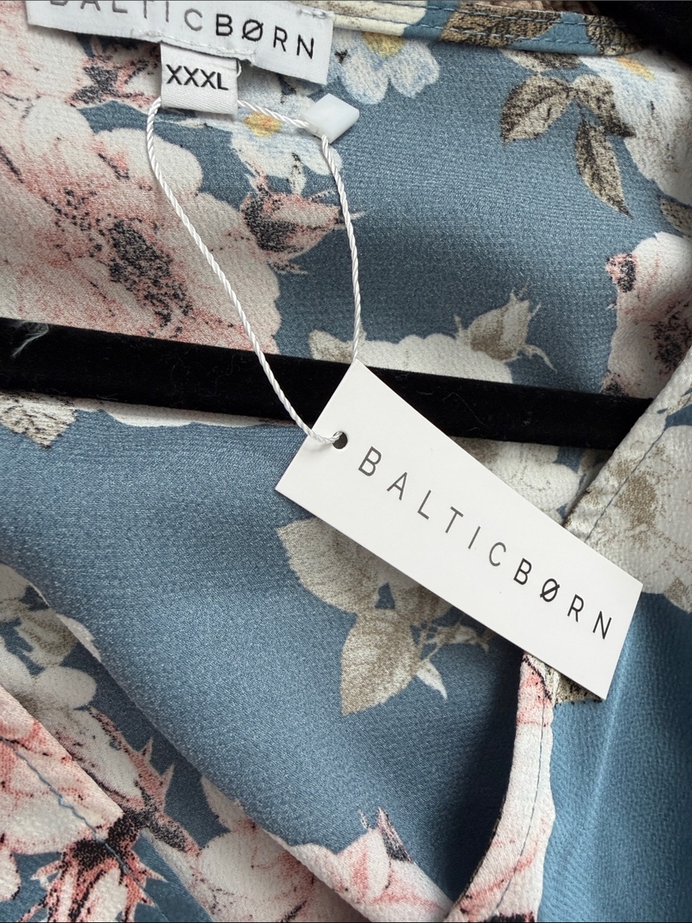 NWT BALTIC BORN Sicily Satin Maxi Dress | Blue Floral. Size XXXL - Picture 11 of 11